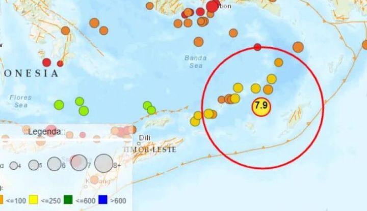 Gempa Maluku M7,9 Sempat Picu Siaga Tsunami 4 Wilayah Ini
