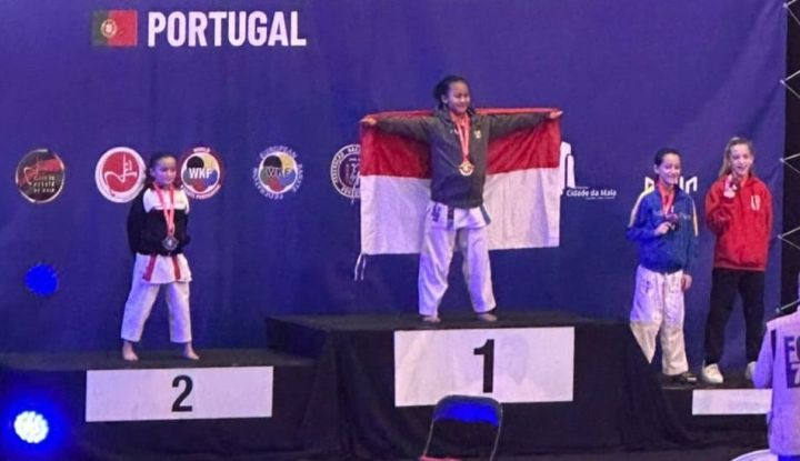 Wakili Indonesia di Kejuaraan Karate Dunia, Siswi Banyuwangi Raih Emas